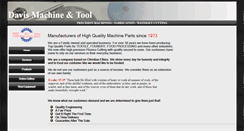 Desktop Screenshot of davismachineandtool.com